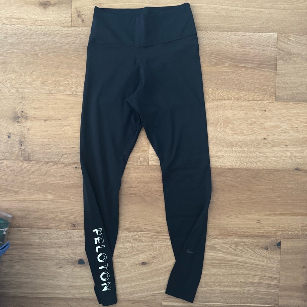 Nike and Peloton Black Leggings Full-Length Stretchy Athletic